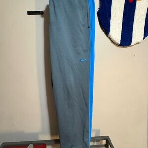 Nike Charcoal and Sky Blue Athletic Pants
